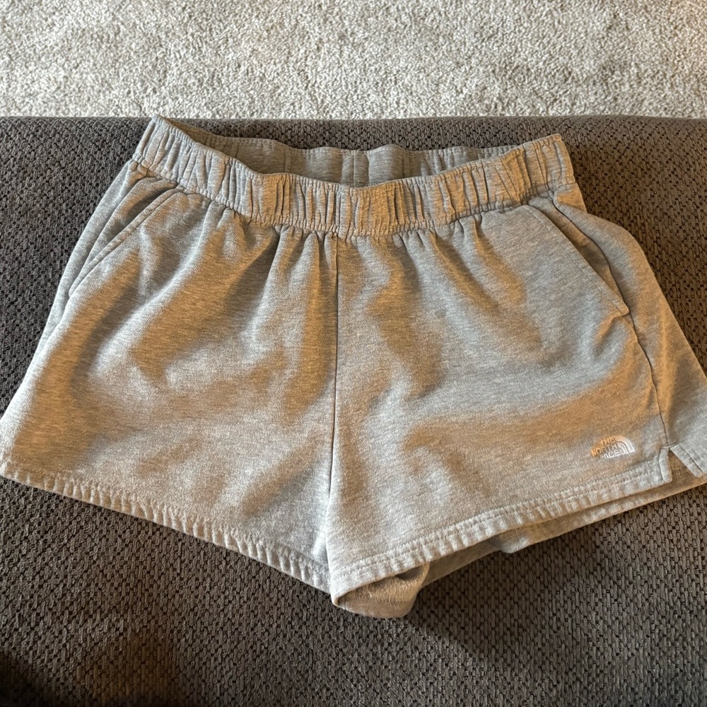 The North Face Gray Athletic Shorts with Elastic Waistband